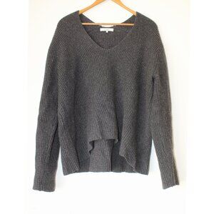 Almina Concept 100% wool Women's sweater Grey Size L Pull over Long Sleeve Cozy